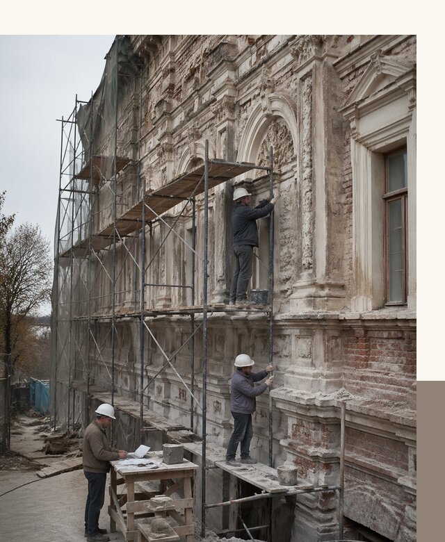 Реставрация объектов культурного наследия под ключ в Кузнецке