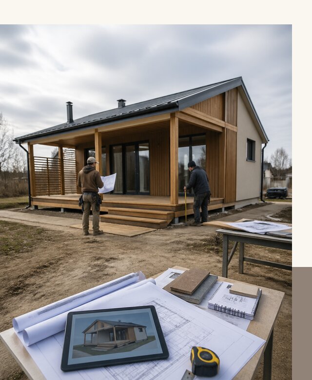 Проектирование домов 7 на 7 с террасой под ключ в Кузнецке